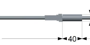 Mineral insulated thermocouples series (MgO) with extension cable without fittings