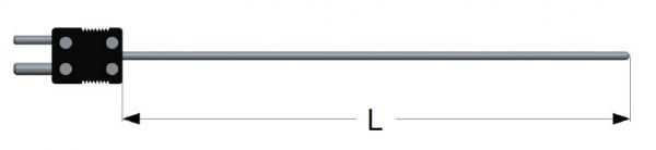 Mineral insulated thermocouples series (MgO) with miniature type compensated connector