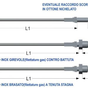 Termoresistenze con inserto per alte temperature (500°C) con cavo in vetro silicone