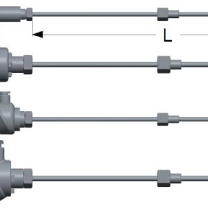 Termoresistenze serie ossido minerale con testina di connessione e raccordo fisso