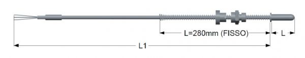 Termoresistenze serie tutto cavo con attacco a baionetta standard
